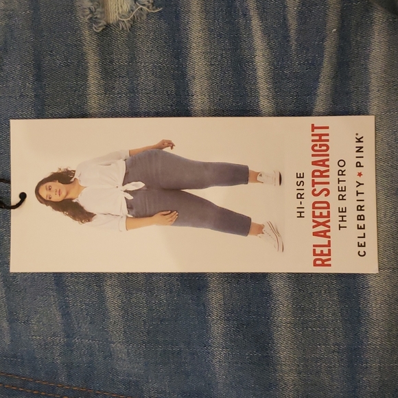 Hi-Rise Relaxed Straight Leg Jeans Denim - Picture 4 of 4